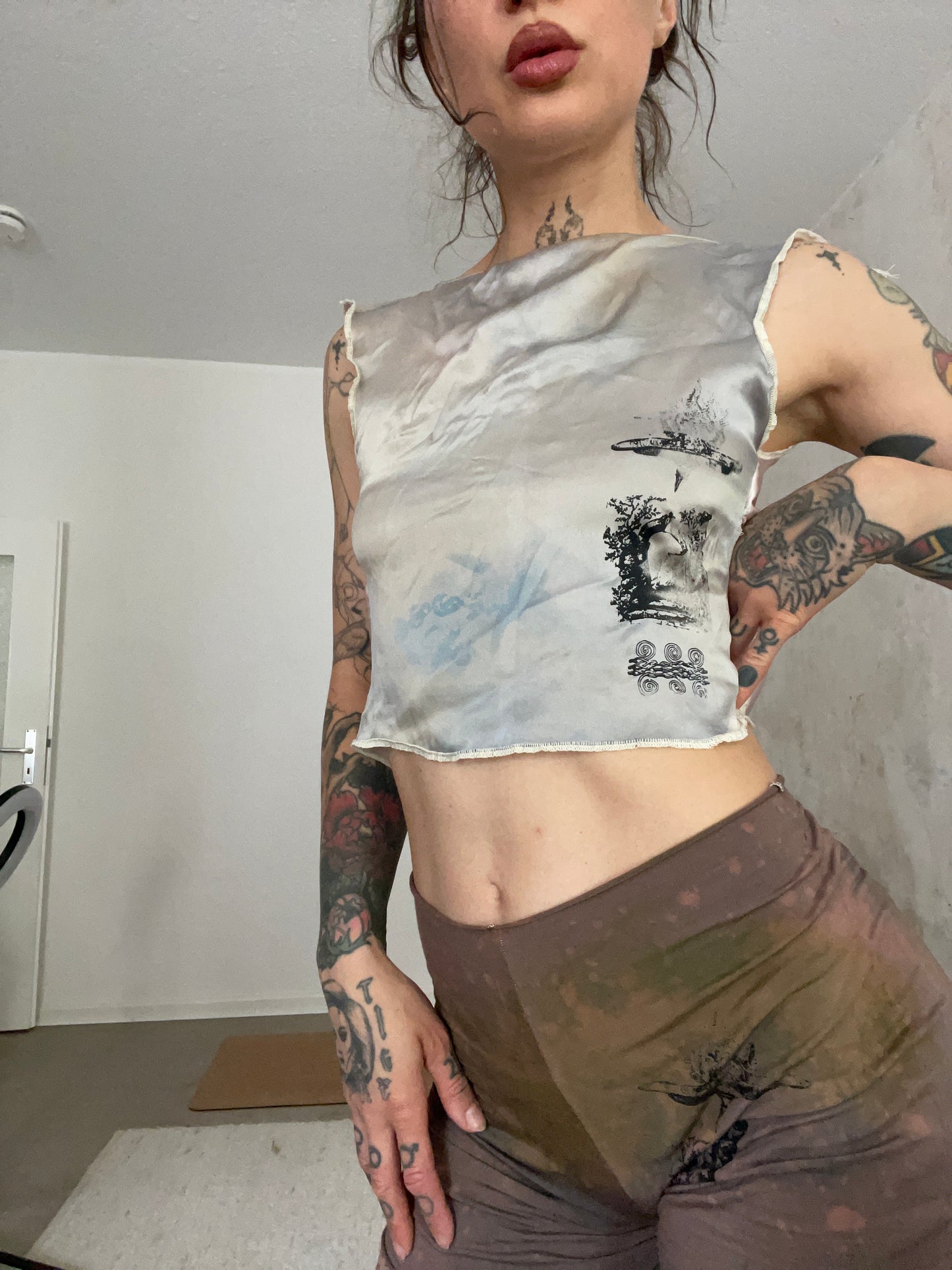 rosewater silk top