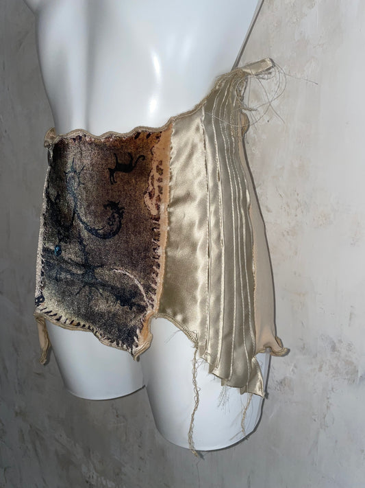 spirit animal silk mini skirt