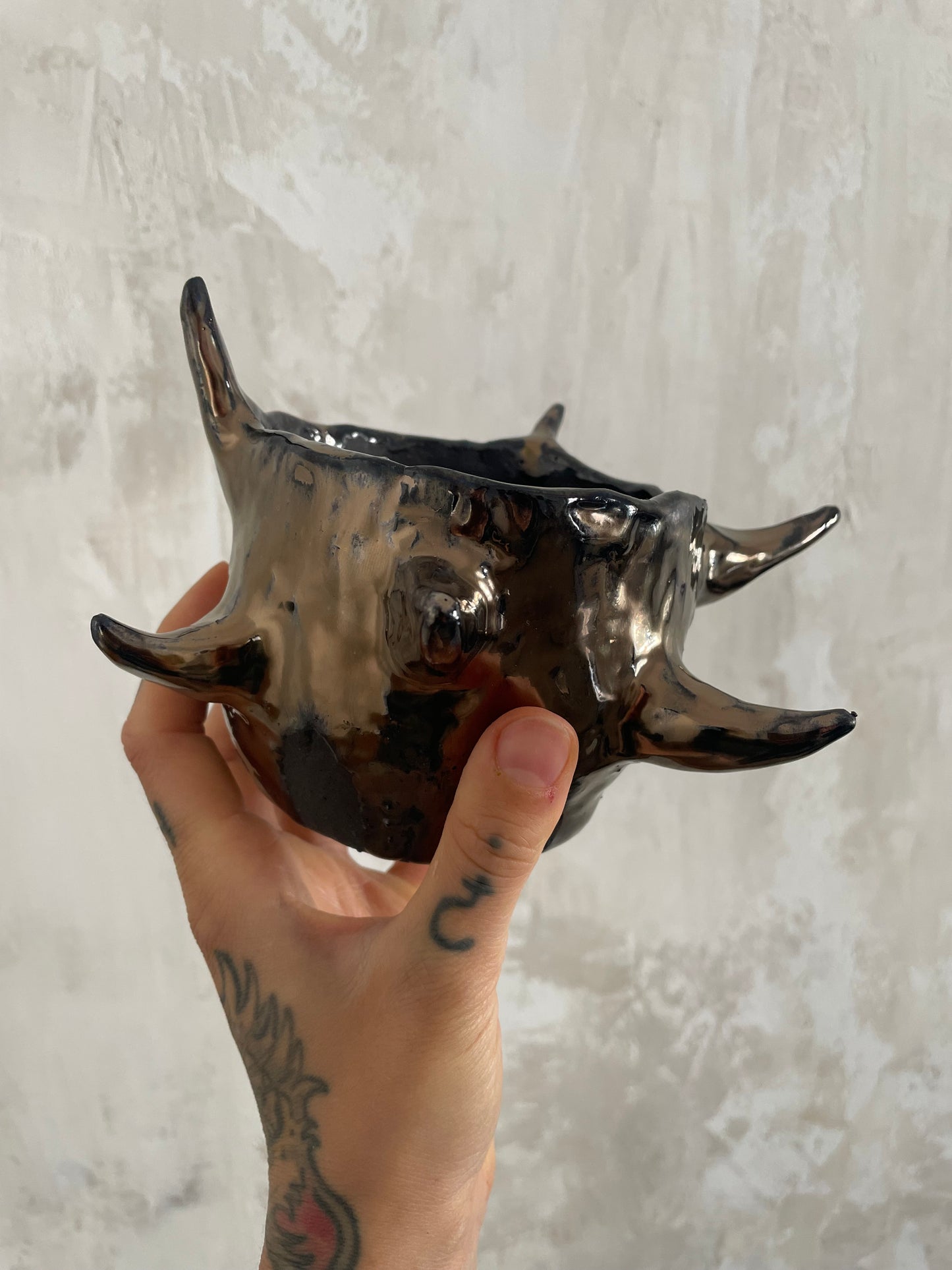 glossy spike vase