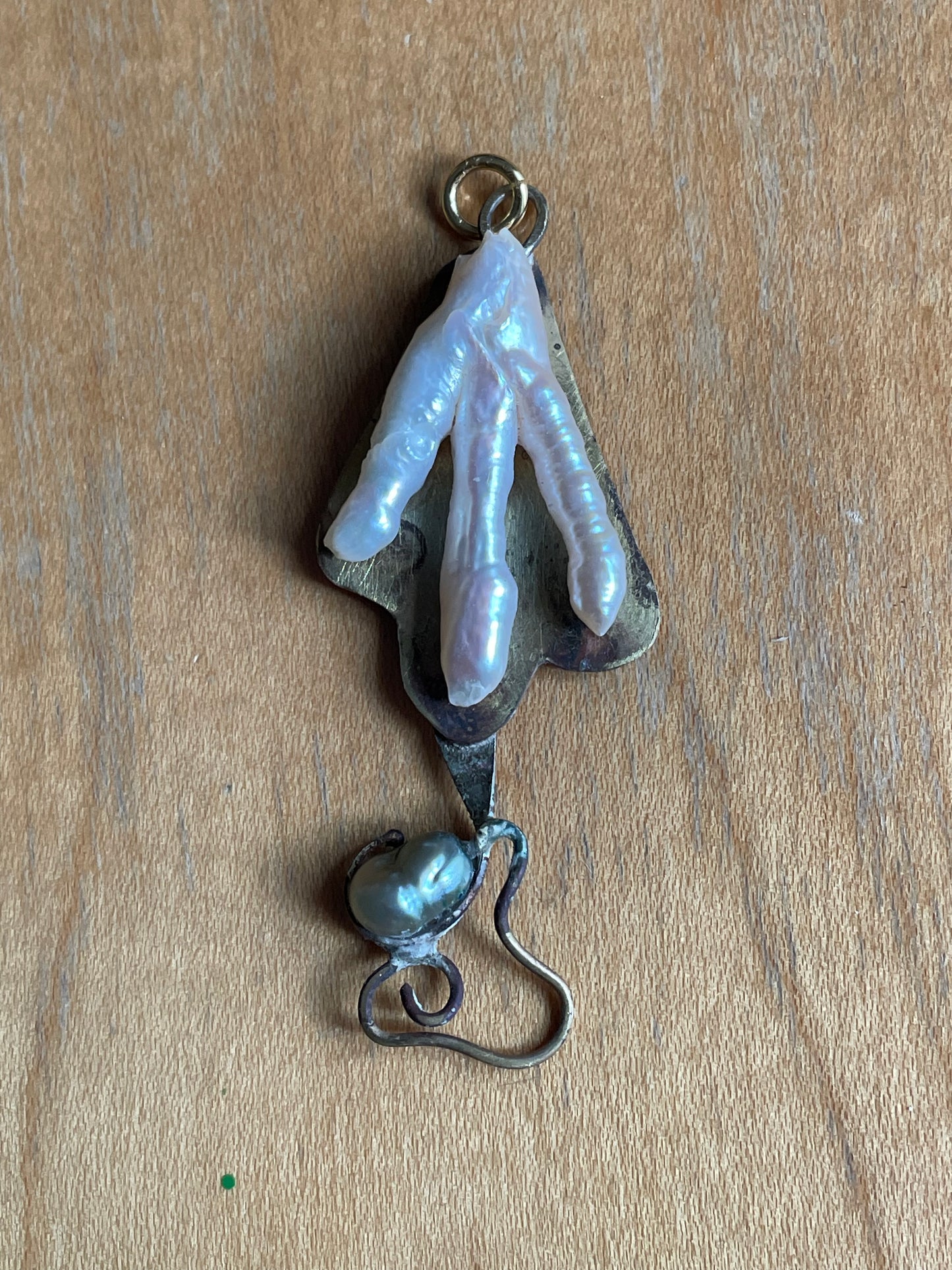 art noveau brass pendant