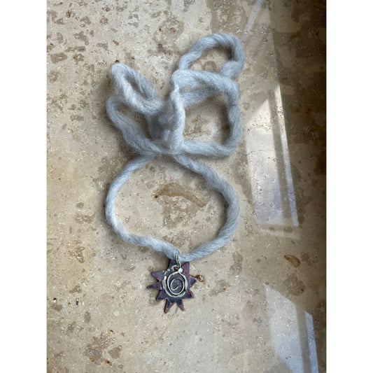 swirl starlet silver/copper necklace
