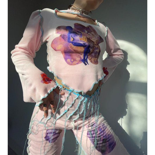 flower fairy longsleeve with cut-out