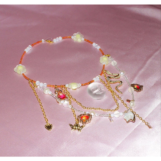 alien baby choker in orange