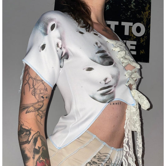 in the name of ghosts tie-up top