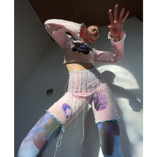 fairy shorts with stitching details