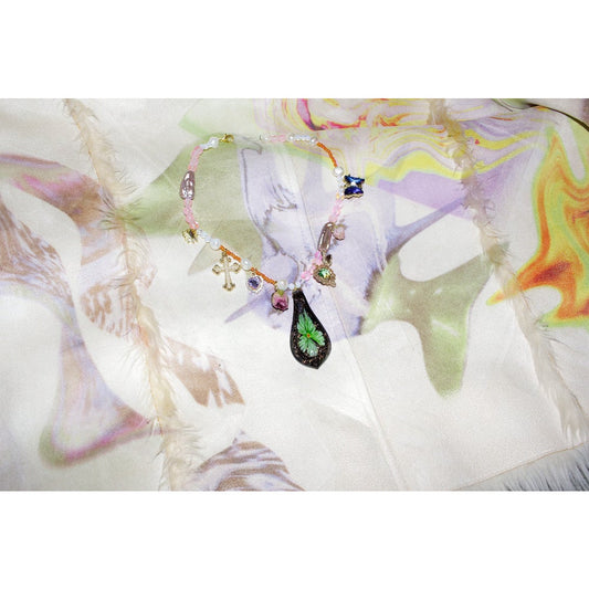 fantasy flower murano choker