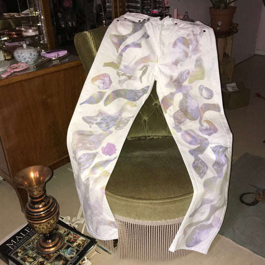 galactica printed baggy jeans