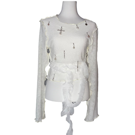 angel jewelry knit top