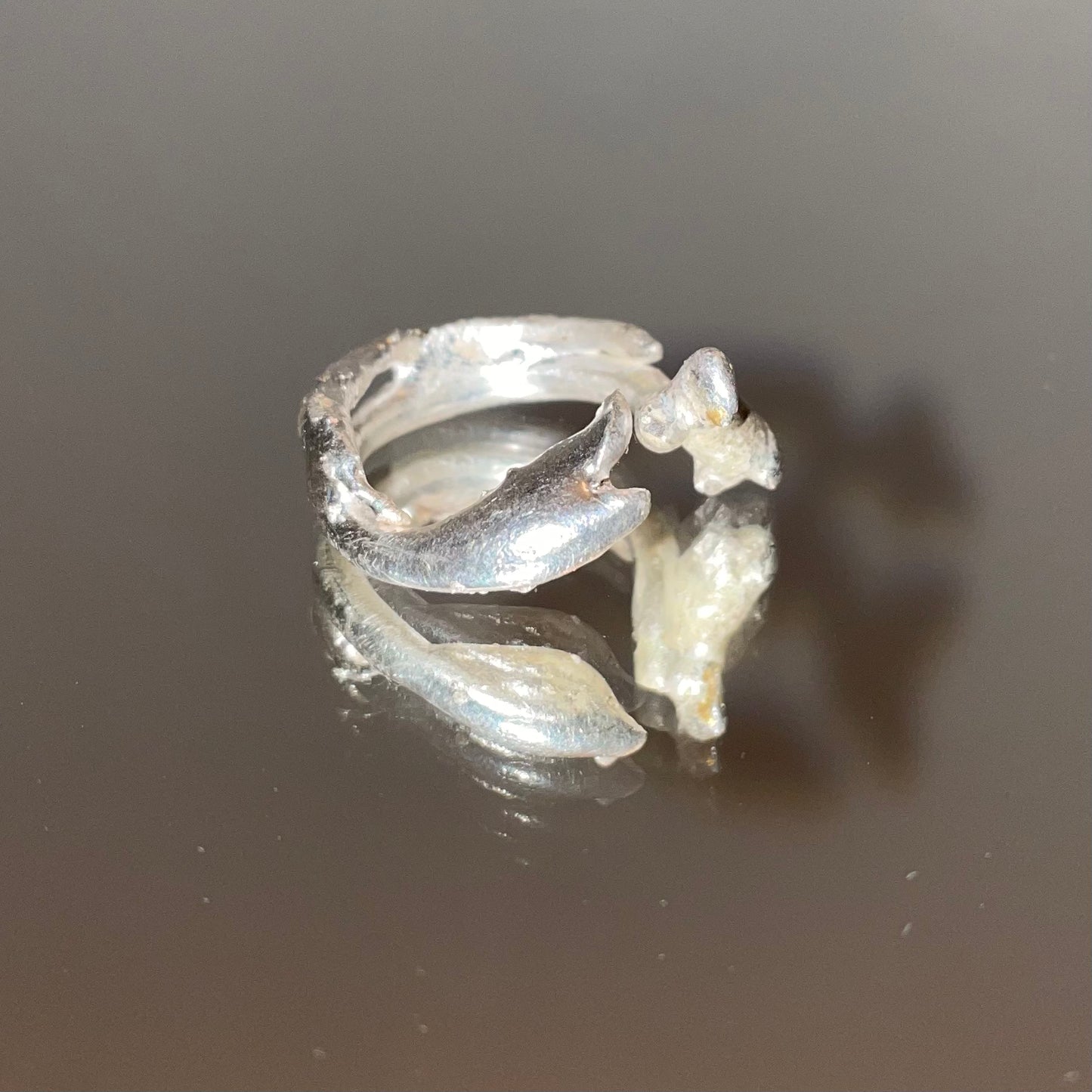 dolphin 999 silver ring