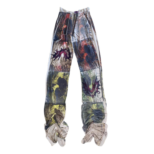 magma forest ruffle pants