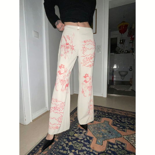 thyrn wide legged suit pants