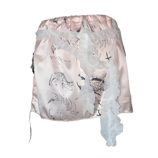 pearl silk skirt