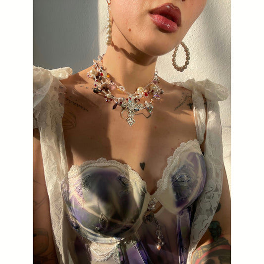 cross choker 2-piece set