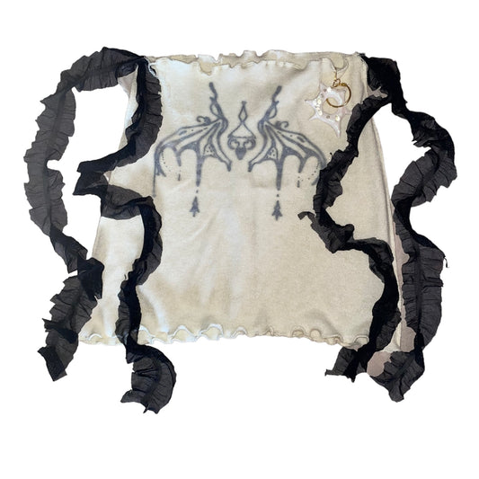 bat wing mini skirt