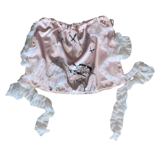pearl silk skirt