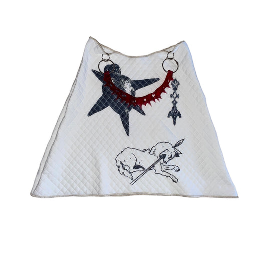 red claw quilted skirt