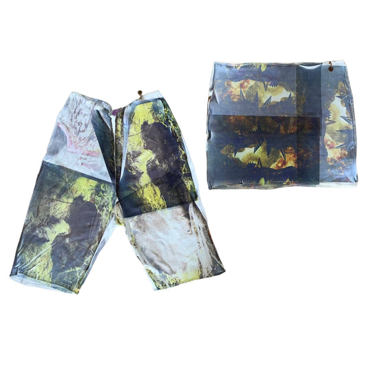 cyber forest shorts and skirt set