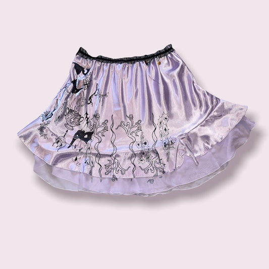 lavender silk skirt